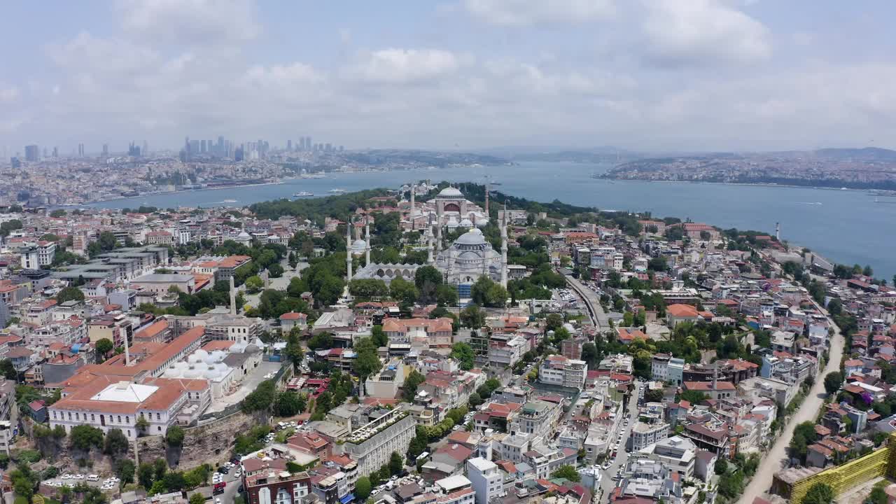 Aerial view of Istanbul city