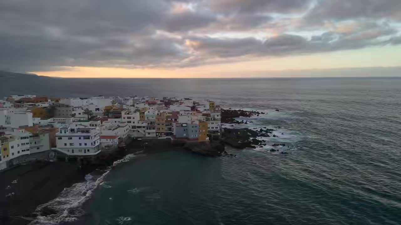 Coastal Town Aerial View